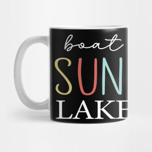 Boat Waves Sun Rays Lake Days Cute Summer Vacation Mom Mug